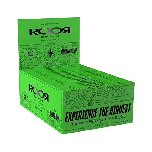 [ZIROOR2T] ROOR Organic Hemp KS Slim + Tips With CBD, VE32