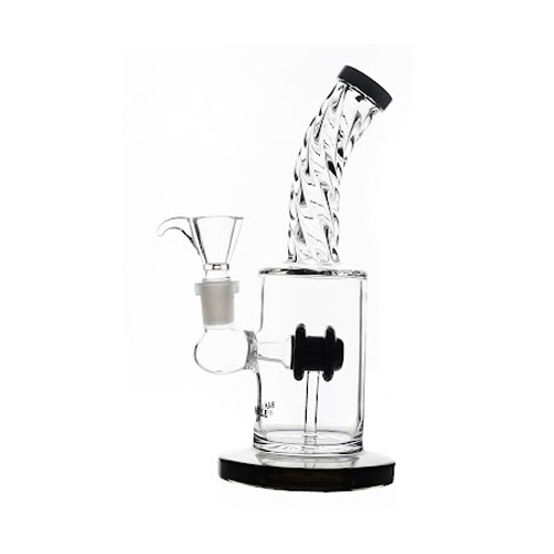 [SSC10149BK] Black Hookah With Horizontal Drum, 20 cm