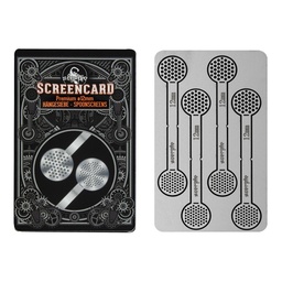 [SCHS12] Screencard Hängesiebe 12mmØ, 8 Siebe Metallkarte