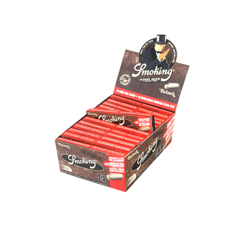 [ZI1BRT] Smoking KS Brown-ve24 + Tips, Unbleached