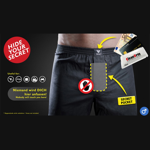 [CLU005-BOX-M] Special Underwear With Secret Compartment M Boxer Shorts
