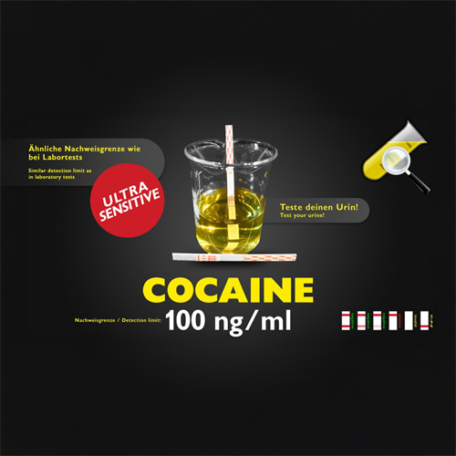 [CLU004-COC] Urine Test Strips For COCAINE, Sensitive 25ng/ml