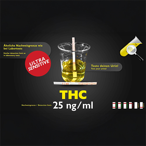 [CLU004-THC] Urin-Teststreifen auf THC sensitiv 25ng/ml