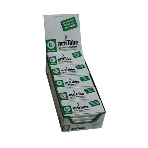 [ZU6] Actitube 8mmø Activated Filter 25 X 10 Pieces, Display