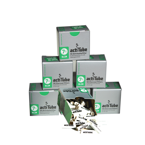 [ZU6S] Actitube 7mmø Slim Activated Carbon Filter 1x 50 Pack