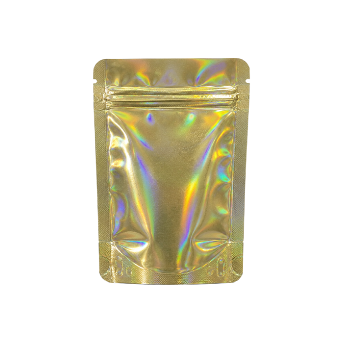 [MB14085GLHOL] Mylar Bag, 140 X 85 mm, VE 50, Gold Holographic
