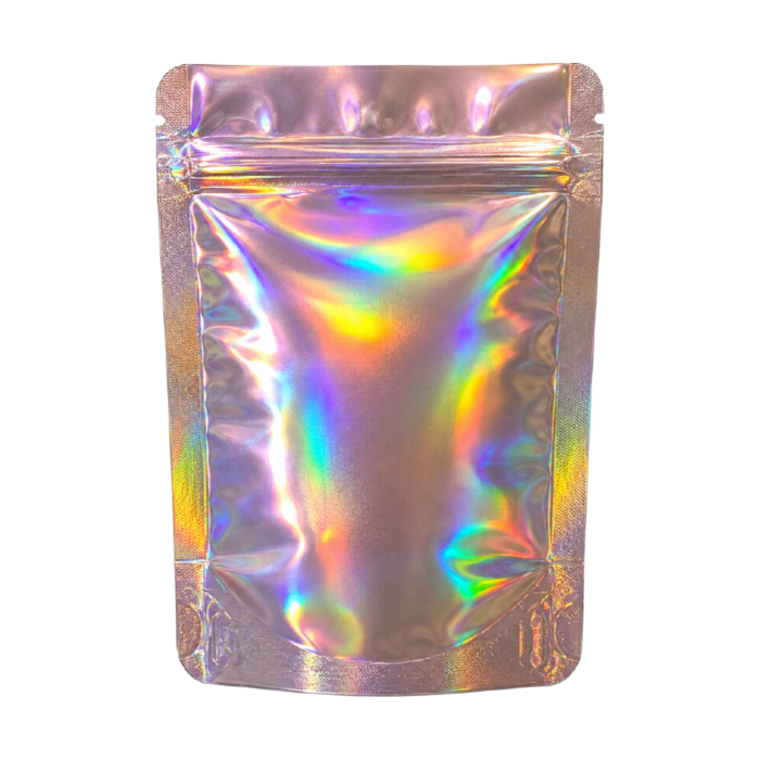 [MB14085RSHOL] Mylar Bag 140 X 85 Mm, PU50, PINK HOLOGRAPHIC
