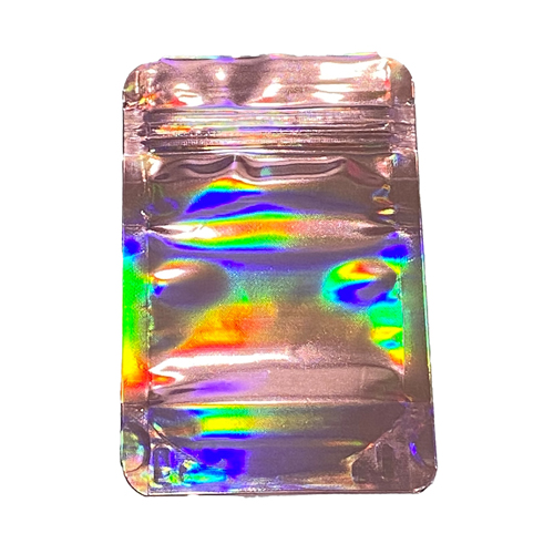 [MB14085RSHOL] Mylarbeutel 140 x 85 mm, VE50, ROSE HOLOGRAPHIC