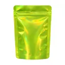 Mylar Bag 140 X 85 Mm, PU50, Green Holographic