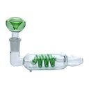 Glaspfeife, Glas Pfeife with Spiral Coil, 13cm
