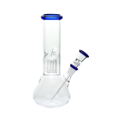 [SSC10207BL] Glas Bong, Percolator with Blau Ring, 20cm