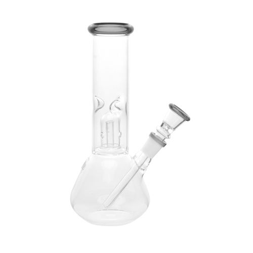Glass Bong, Percolator With Grey Ring, 20 cm