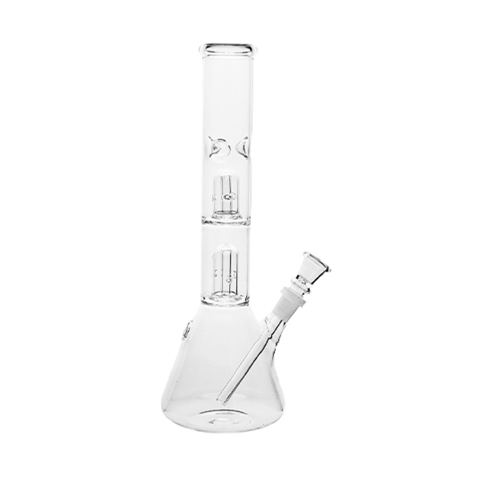 [SSC10213] Glass Bong, Double Percolator, Clear, 30cm