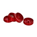 Aluminum Grinder, 4 Cm, 4 Parts, Red