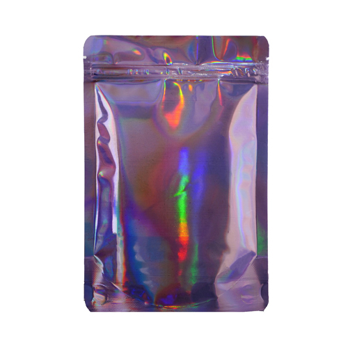 Mylar Bag 190 X 130 Mm, PU50, PURPLE HOLOGRAPHIC
