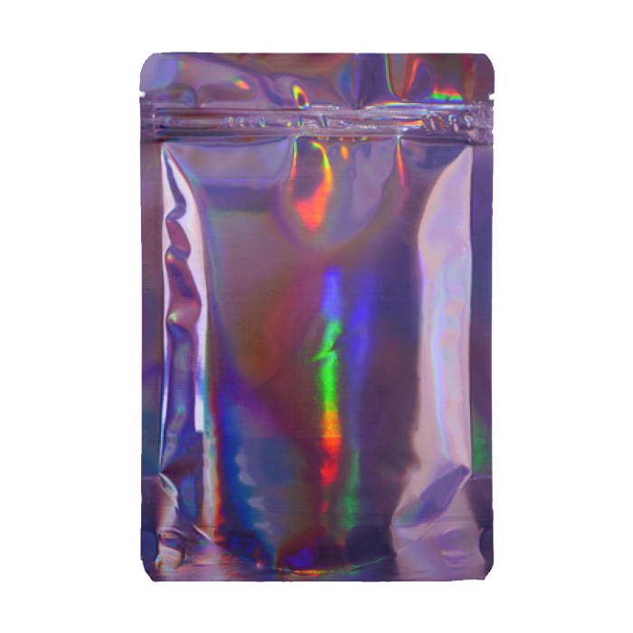 [MB190130PPHOL] Mylarbeutel 190 x 130 mm, VE50, PURPLE HOLOGRAPHIC