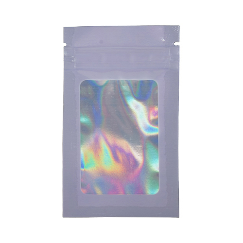 [ZPHW1LIL] Mylar Bag WINDOW, 100 X 60 Mm, Pack Of 50, Purple