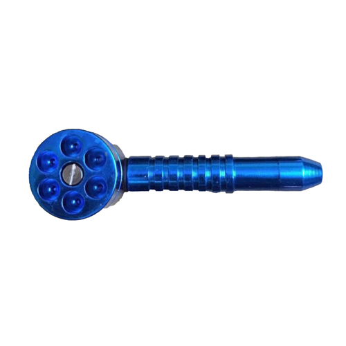 [MP105BL] Six Shooter Pipe, approx. 12 Cm, Blue