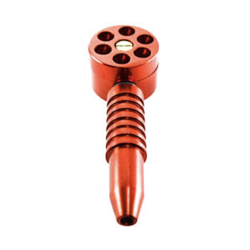 [MP105RD] Six Shooter Pipe, ca.12cm, Rot