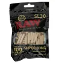 RAW Schwarz Filters, 6mm Ø, 30mm lang, 100 Stück