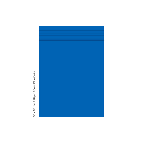 Poly Bag 55 X 65 mm, 90 µ, VE 500, Blue