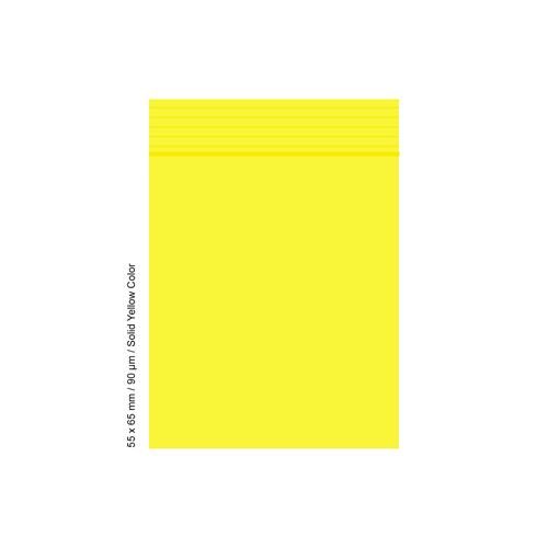 [SLD569YL] Poly Bag 5.5 X 6.5 Cm, 90 Microns, Pack Of 500, YELLOW