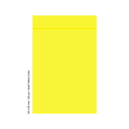 Polybeutel 60 × 80 mm, 90 µ, VE 500, gelb