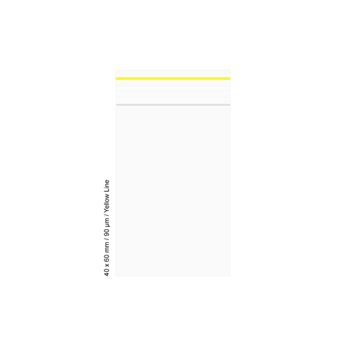 [LD469YL] Poly Bag 4 X 6 Cm, 90 Μ, VE500, YELLOW LINE