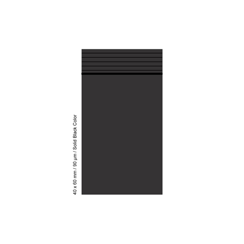 Polybeutel 40 × 60 mm, 90 µ, VE 500, schwarz