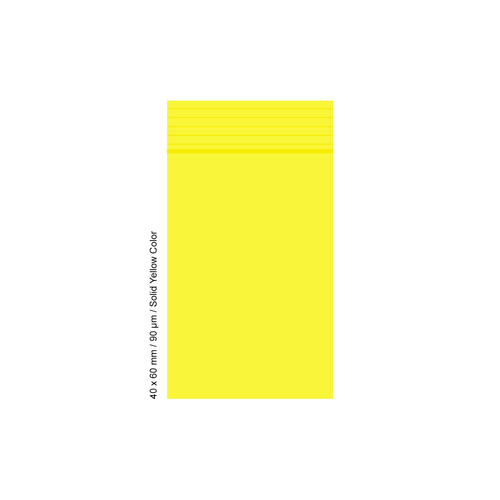 [SLD469YL] Polybeutel 4 mal 6cm, 90my, VE500, YELLOW COLOR