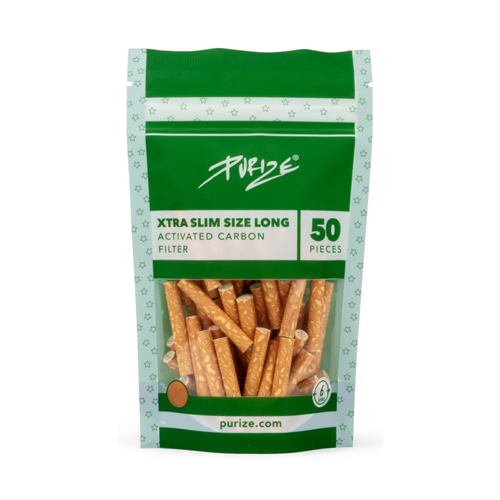 PURIZE Aktivkfil. 1x 50 Bag, Extra Long, 6mmØ, spy