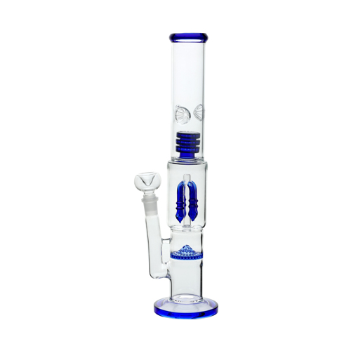 [SSC10334BL] Blau Bong, Honeycomb + Shower + Percolator, 45cm