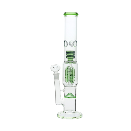 [SSC10334GR] Grün Bong, Honeycomb + Shower + Percolator, 45cm