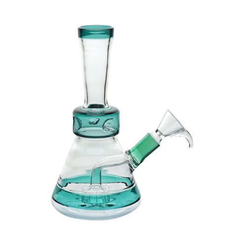 Glass Bong, BLUEGREEN, Drum Percolator, approx. 20 cm