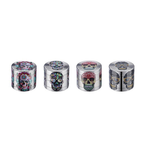 Metall-Grinder, 40mmØ, 4-teilig, SKULL COLOR