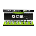 OCB Premium KS Slim Black With ACTIVE Tips, Pack Of 20