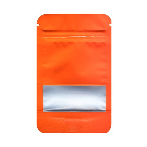[MBW14085OR] Small WINDOW Mylar Bag, 140 X 85 Mm, Pack Of 50, ORANGE