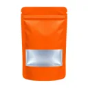 Small WINDOW Mylar Bag, 140 X 85 Mm, Pack Of 50, ORANGE