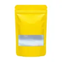 Small WINDOW Mylar Bag, 140 X 85 Mm, Pack Of 50, YELLOW