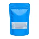 Small WINDOW Mylar Bag, 140 X 85 Mm, Pack Of 50, BLUE