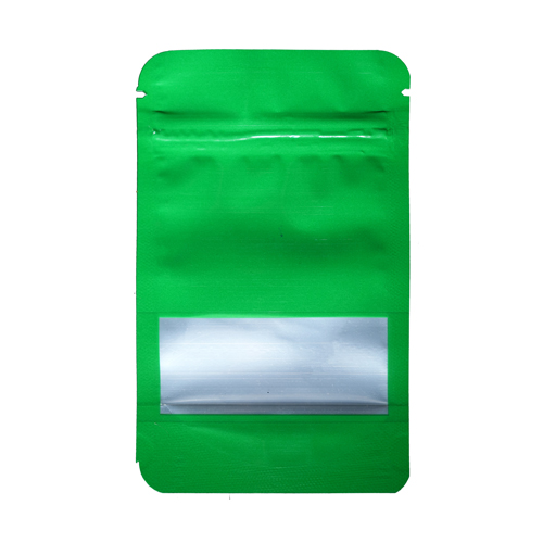 [MBW14085GR] Small WINDOW Mylar Bag, 140 X 85 Mm, Pack Of 50, GREEN