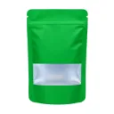Small WINDOW Mylar Bag, 140 X 85 Mm, Pack Of 50, GREEN
