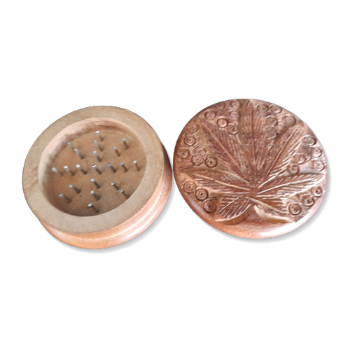 [WN105LEAF] Wooden Grinder, 60 mm Ø, LEAF, 2-piece