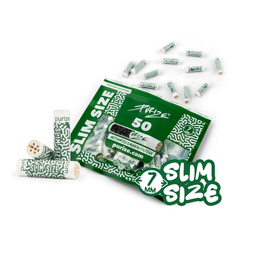 [ZU9SLIM7] PURIZE Aktivkohlefilter 1x50er, SLIM 7mmØ