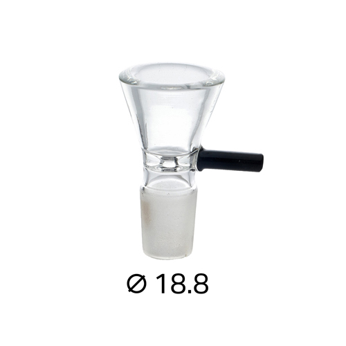 [SSC10224BK] GLAS-Steckkopf,18.8er, Schwarz