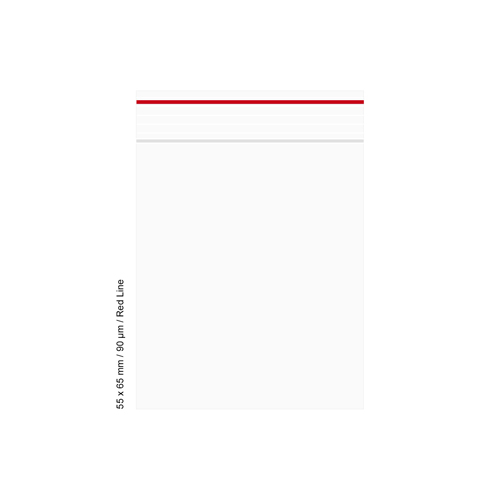 Poly Bag 55 X 65 mm, 90 µ, VE 500, Red Line