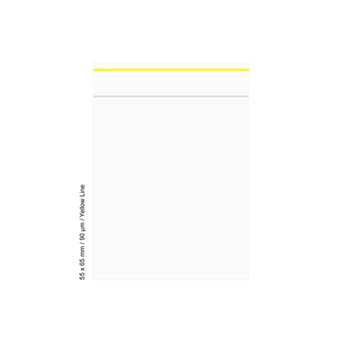 [LD569YL] Poly Bag 5.5 X 6.5 Cm, 90 Microns, Pack Of 500, YELLOW LINE
