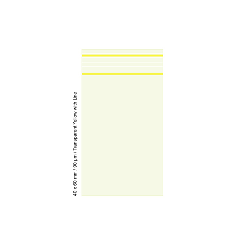 [TLD469YL] Poly Bag 4 X 6 Cm, 90 Μ, VE500, Transparent YELLOW