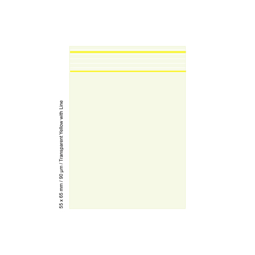 [TLD569YL] Polybeutel 5,5 x 6,5cm, 90my, VE500, Transp.YELLOW