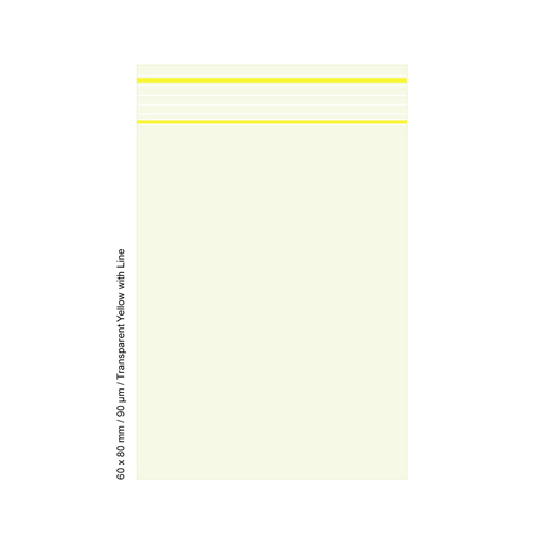 Poly Bag 6 X 8 Cm, 90 Microns, Pack Of 500, Transparent YELLOW